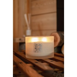 Wooden 3 wick candle Edelweiss